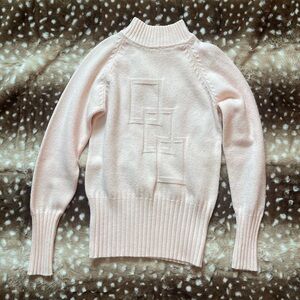 Pale pink turtle neck